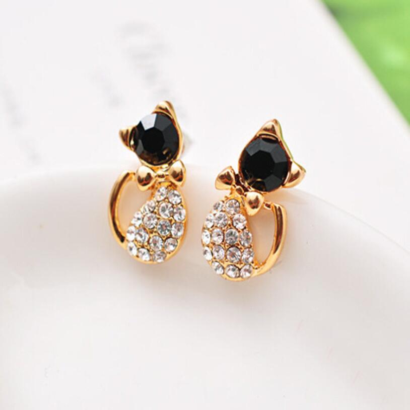 Black rhinestone online earrings