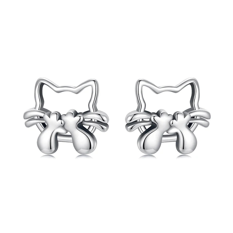 Cat Twin Earrings