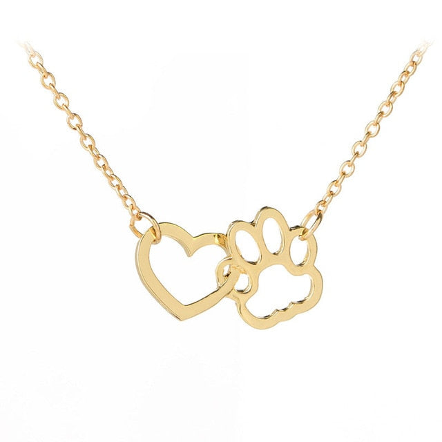 Dog paw pendant deals gold